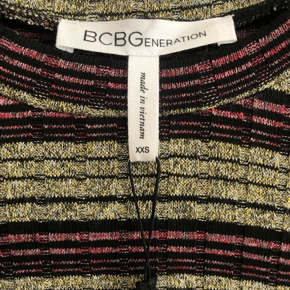 BCBGeneration - Metallic Striped A-Line Dress - Picture 2 of 5